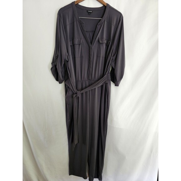 Torrid Jumpsuit Women’s Gray Pants Romper With Pockets Size 3 - Picture 1 of 7